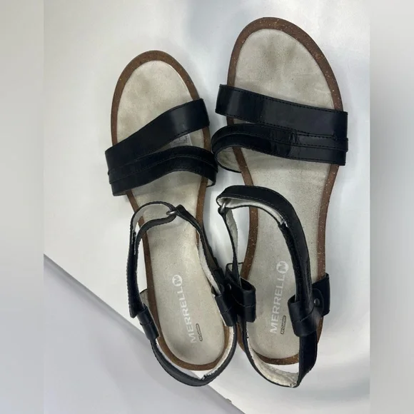 Merrell Revalli Aura Black
Leather Wedge Sandals Women's Size 11 - Picture 3 of 12